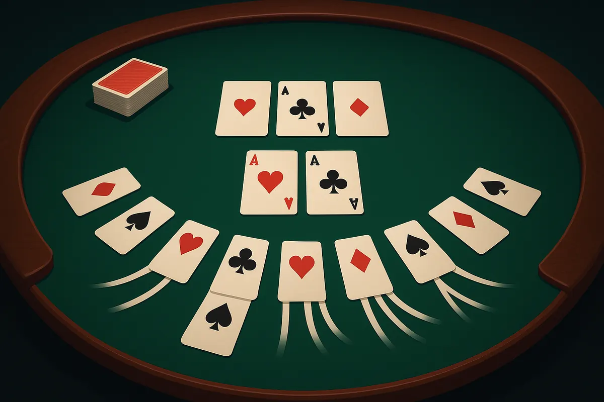 Как проходит общая раздача Infinite Blackjack