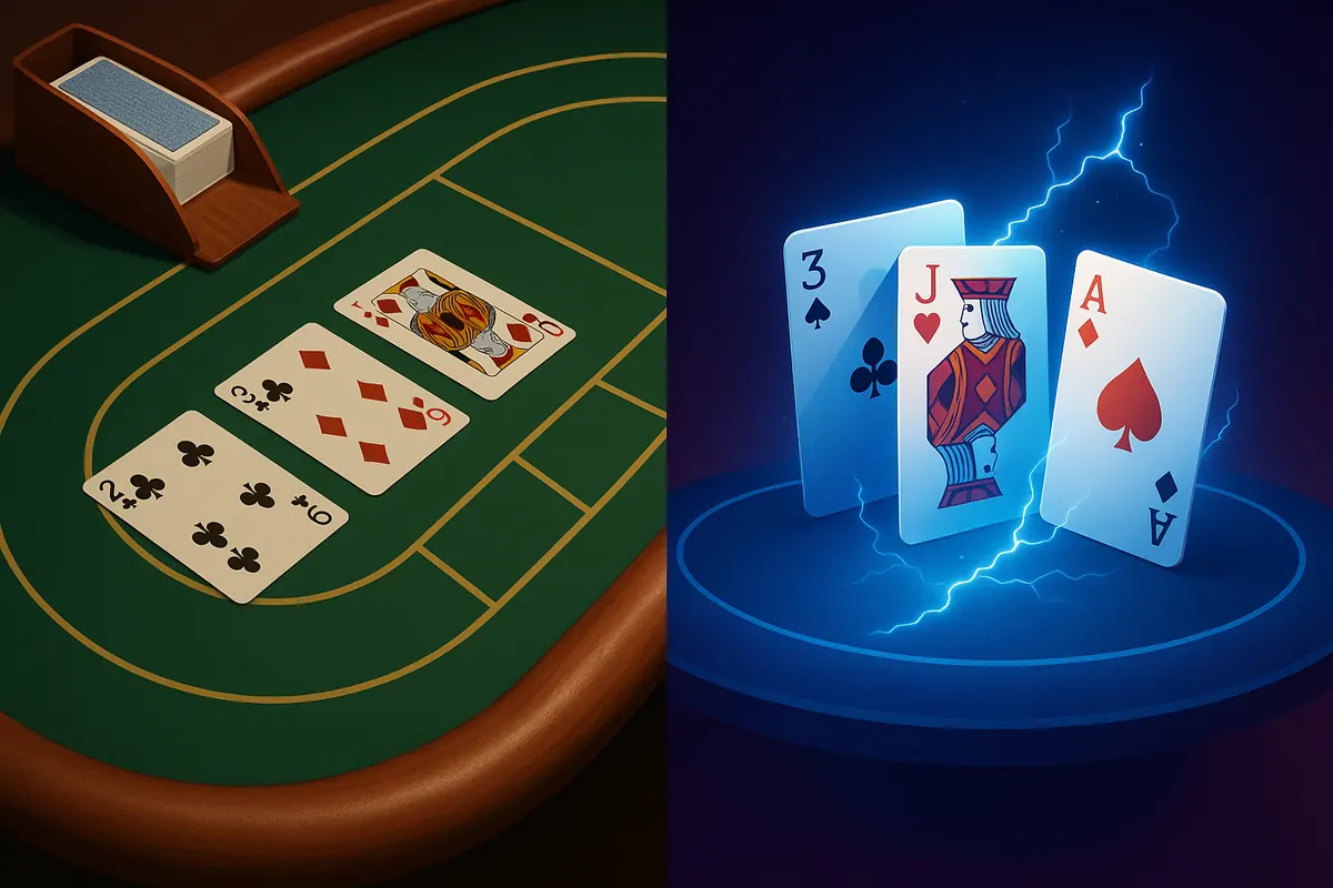 Сравнение живого и автоматического стола Lightning Baccarat