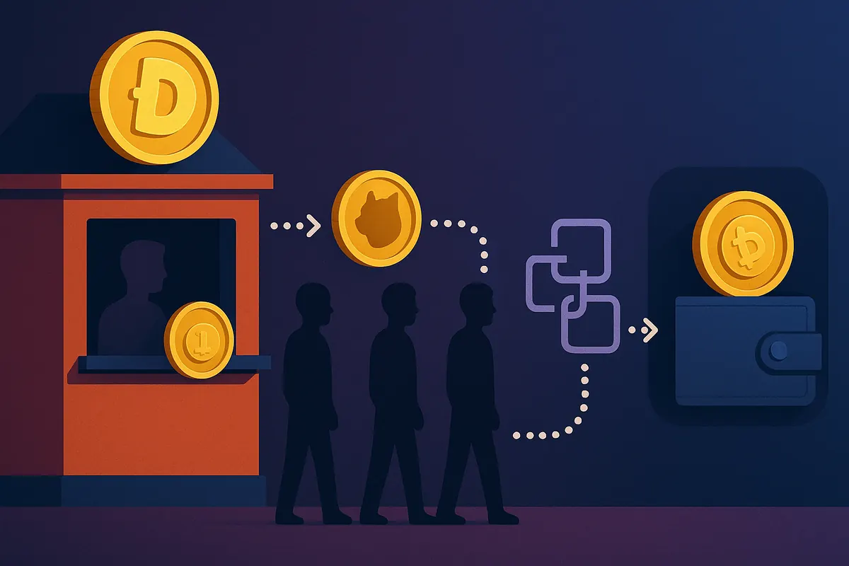 Из каких этапов складывается вывод Dogecoin